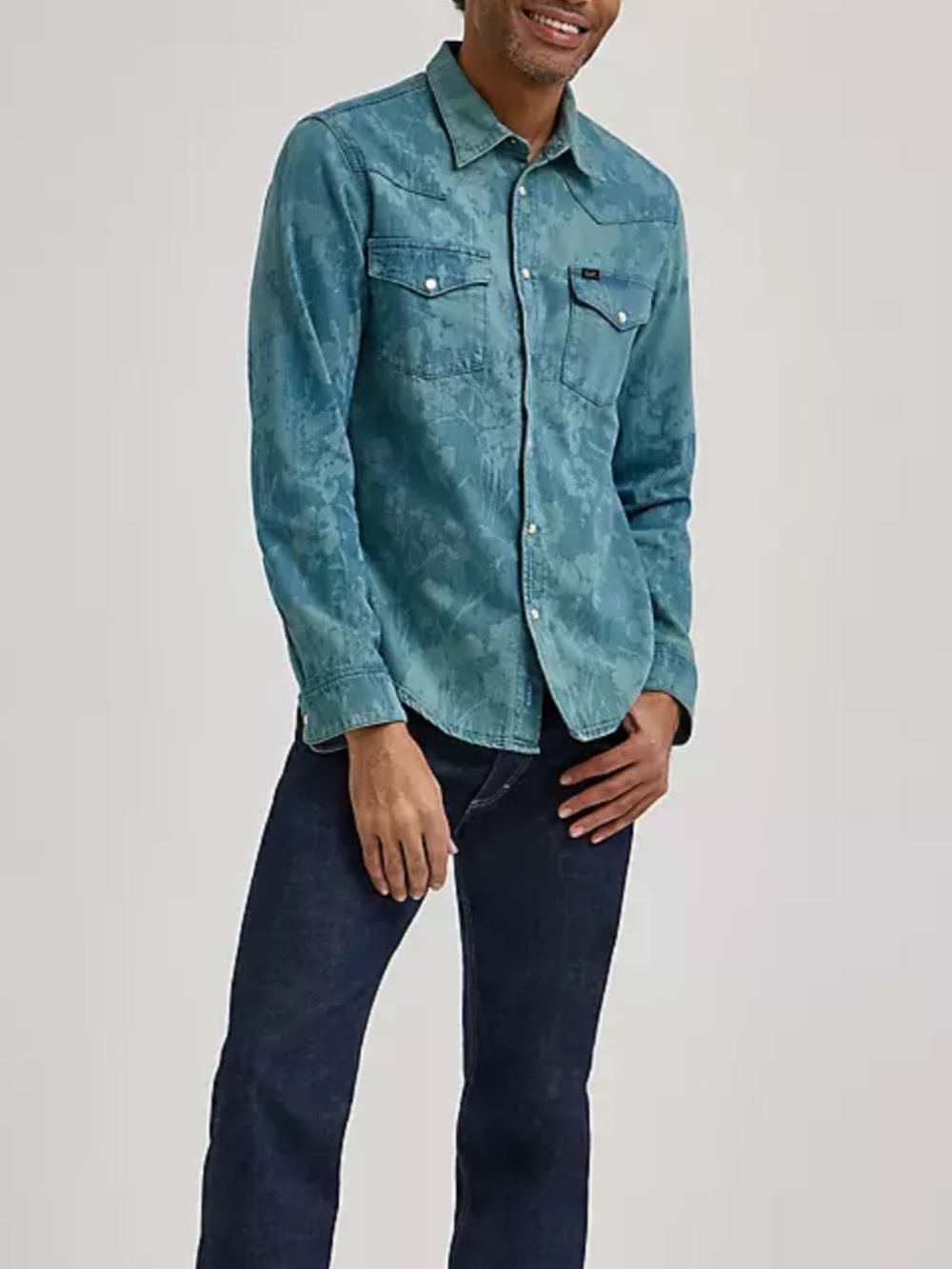 NWOT LEE® X Paul Smith Western Floral Print Shirt Size Small - Picture 8 of 8